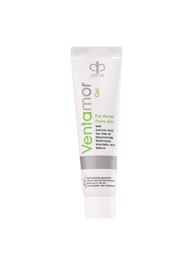 Ventamor Acne Control Gel 40 gm with Salicylic Acid 2%, Retinol & Niacinamide – Oil Control, Pore Cleansing, Reduces Acne, Blackheads & Shine, Gentle Exfoliating Gel for Acne-Prone Skin - Image 1